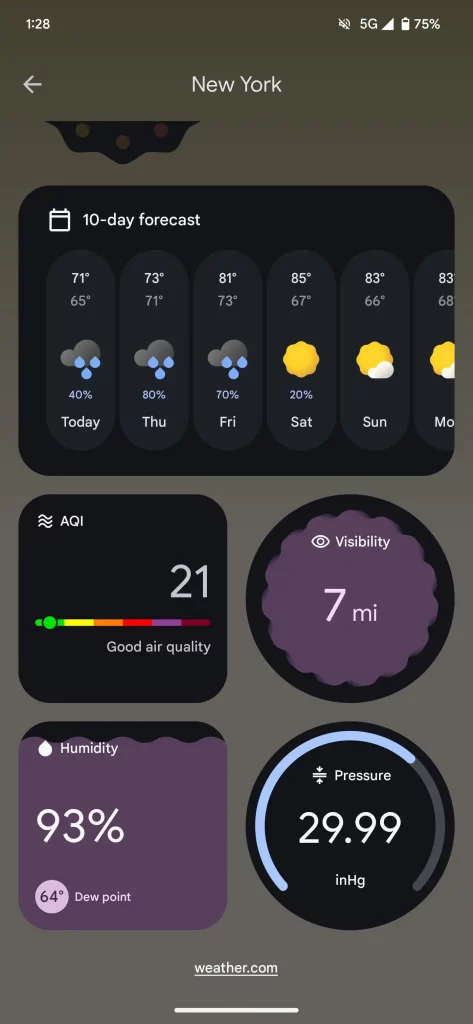 Pixel Weather uygulaması artık hava durumu haritası sunacak!