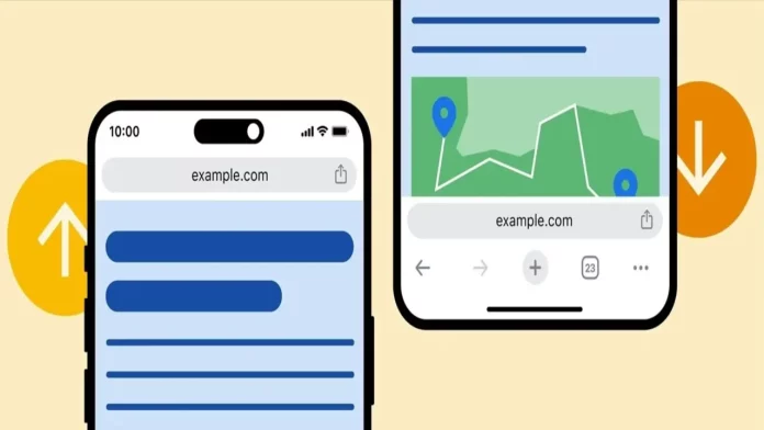Google, beklenen adres çubuğu ye
