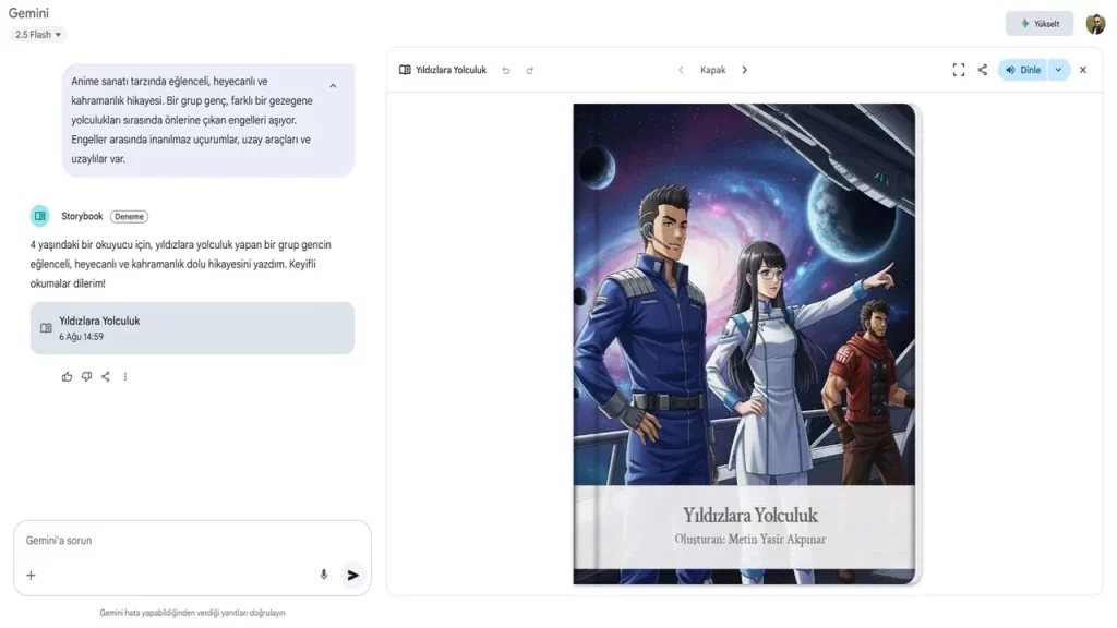 Google Gemini çocuklara masal okuyacak