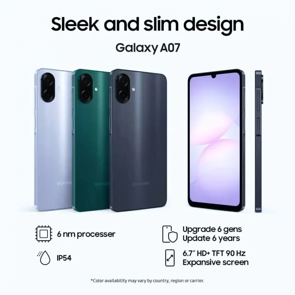 Altı yıl güncelleme alacak Galaxy A07 karşımıza çıkıyor