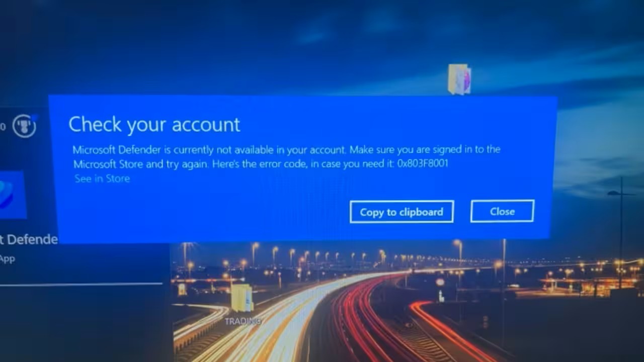 Windows 11 0x803f8001 hatası