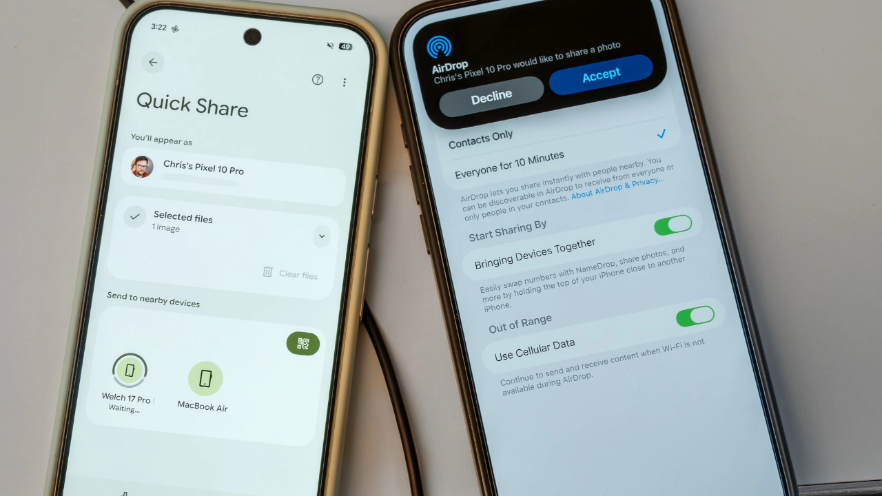 Pixel AirDrop desteği