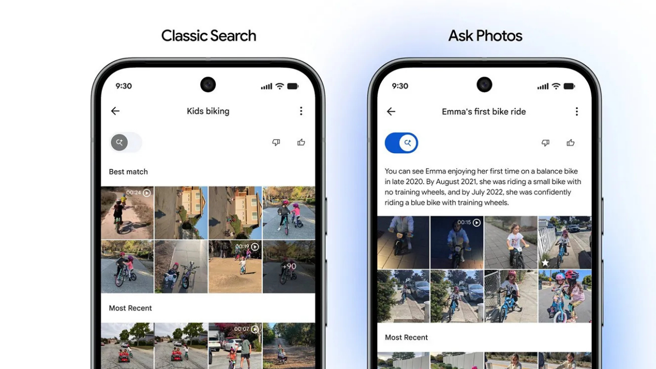 Google Fotoğraflar arama seçeneği