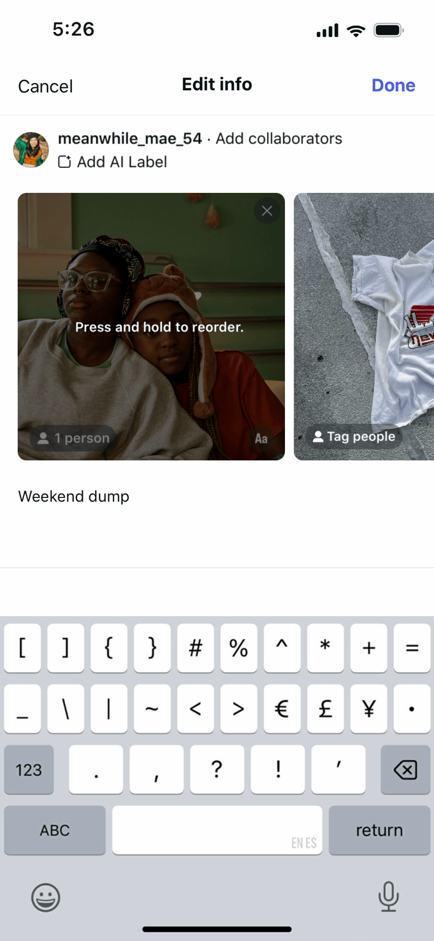 Instagram kaydırmalı post düzenleme