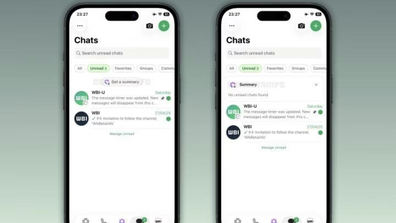 WhatsApp mesaj özeti özelliği