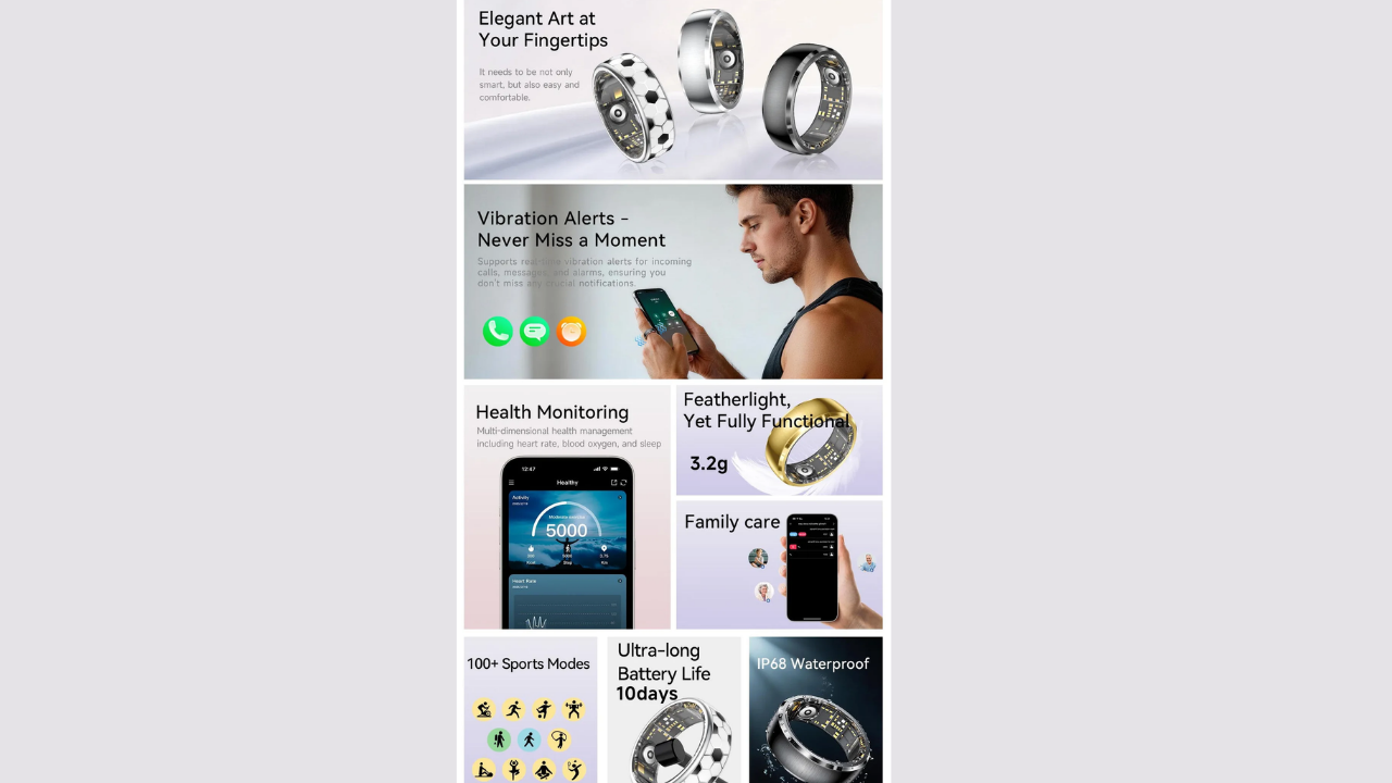 Rogbid SR15 akıllı yüzük