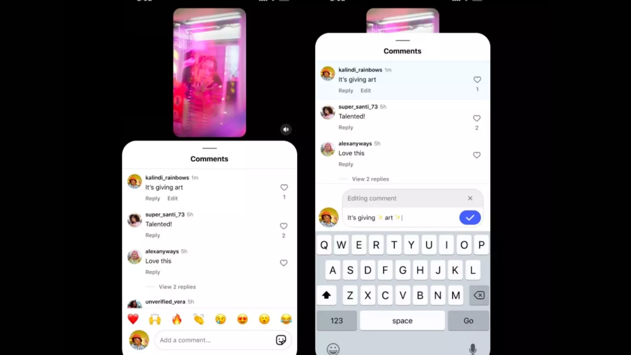 Instagram yorum düzenleme özelliği
