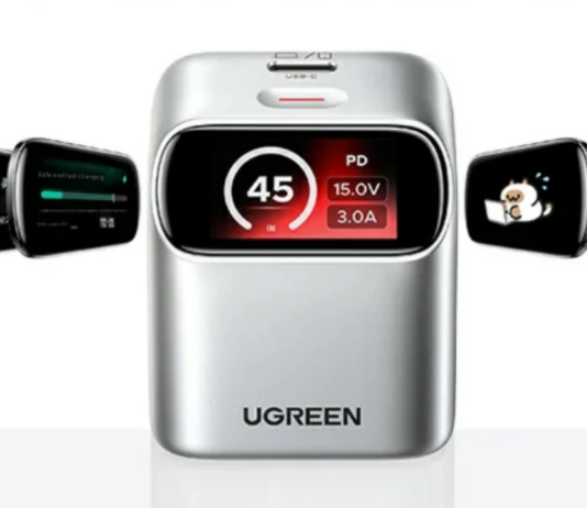 Ugreen Katlanabilir Fişli ve Ekranlı Yeni Şarj Cihazını Tanıttı Ugreen 45W Nexode şarj cihazı