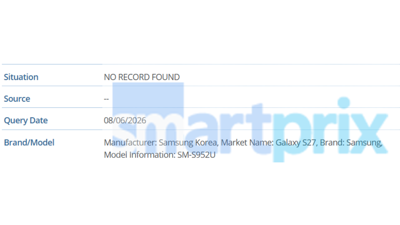 Galaxy S27 GSMA veri tabanı