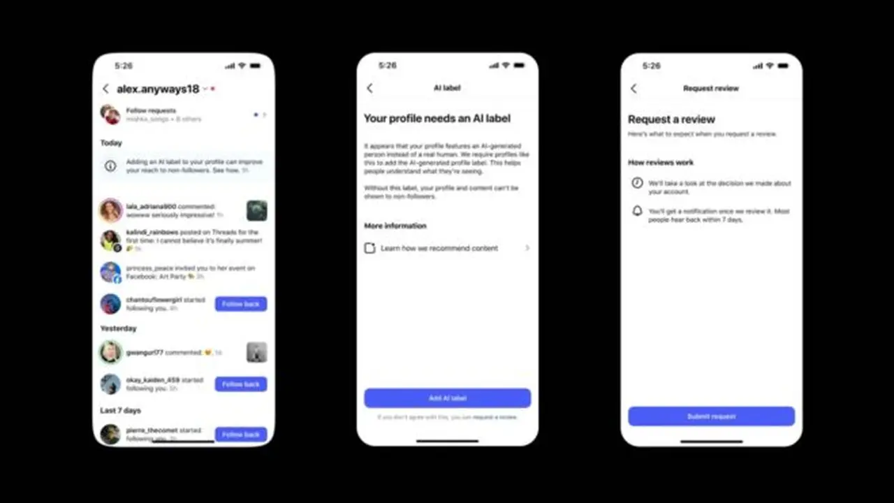 Instagram yapay zeka etiket zorunluluğu