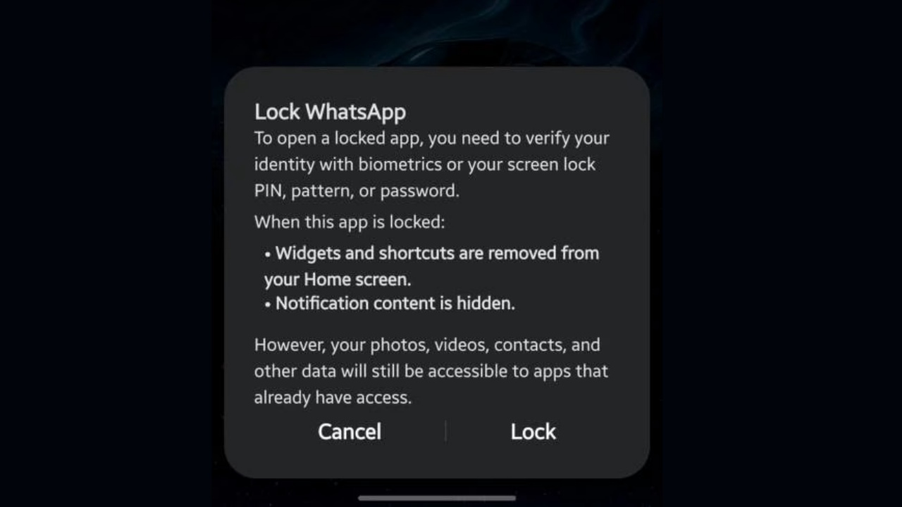 One UI 9.5 uygulama kilidi