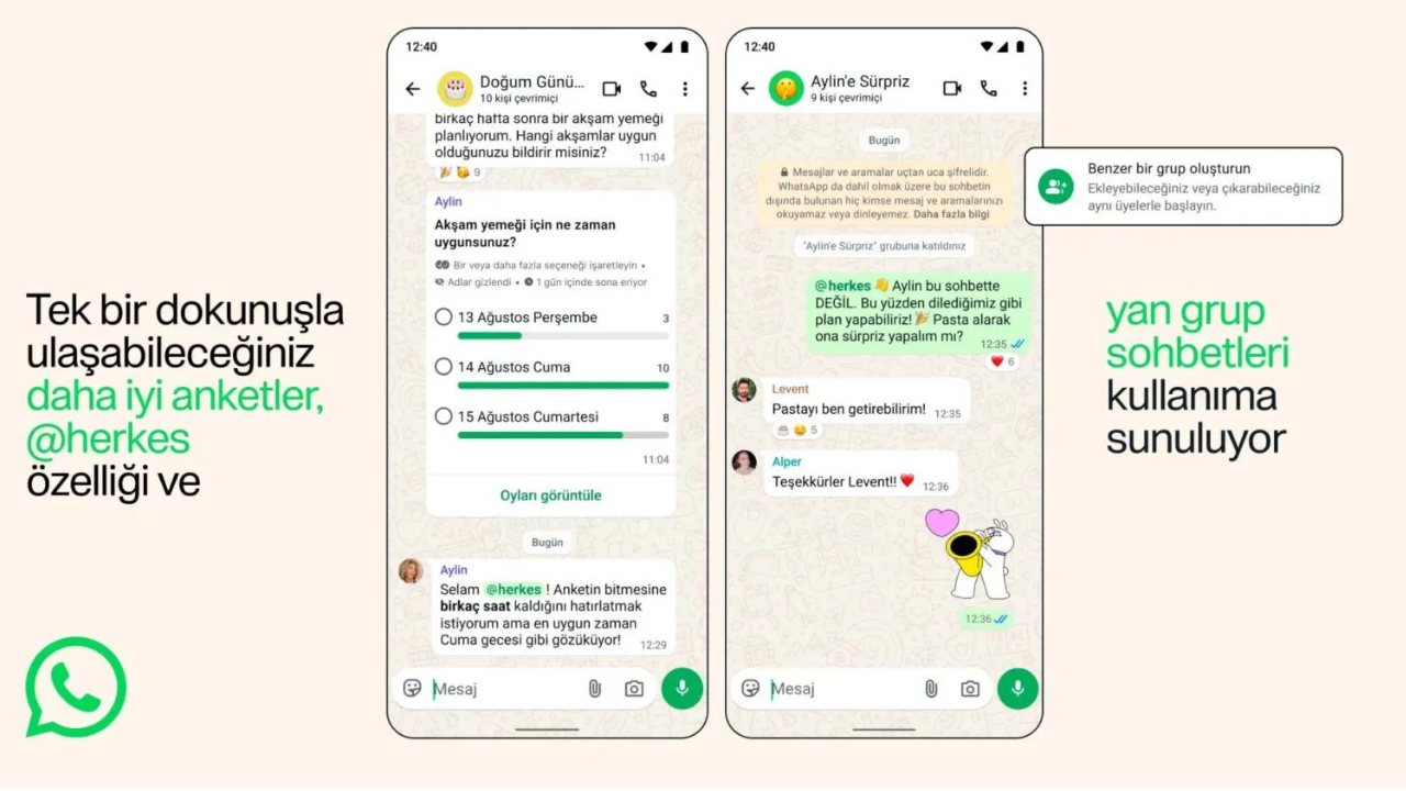 WhatsApp grup sohbetleri