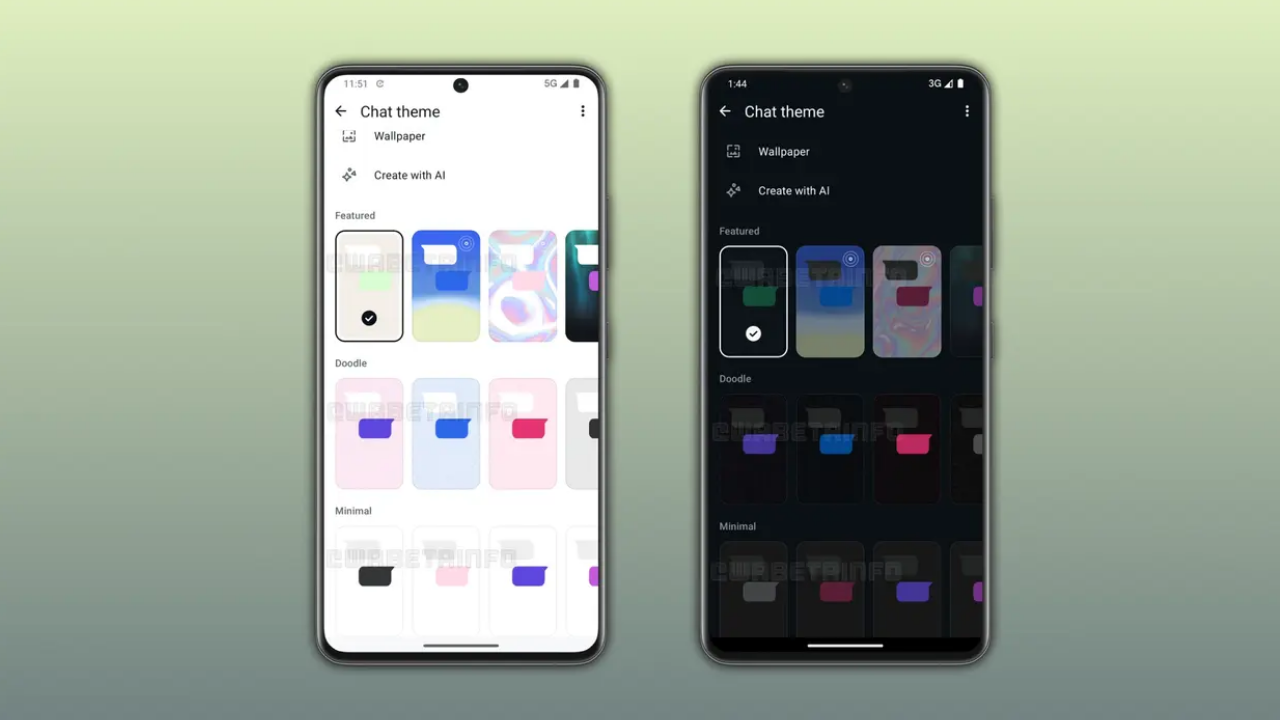 WhatsApp Android sohbet temaları
