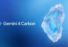 Google Gemini 4 Carbon’u Tanıttı: En Güçlü Gemini Modeli Geldi Gemini 4 Carbon yapay zeka modelinin mavi arka planlı resmî tanıtım görseli
